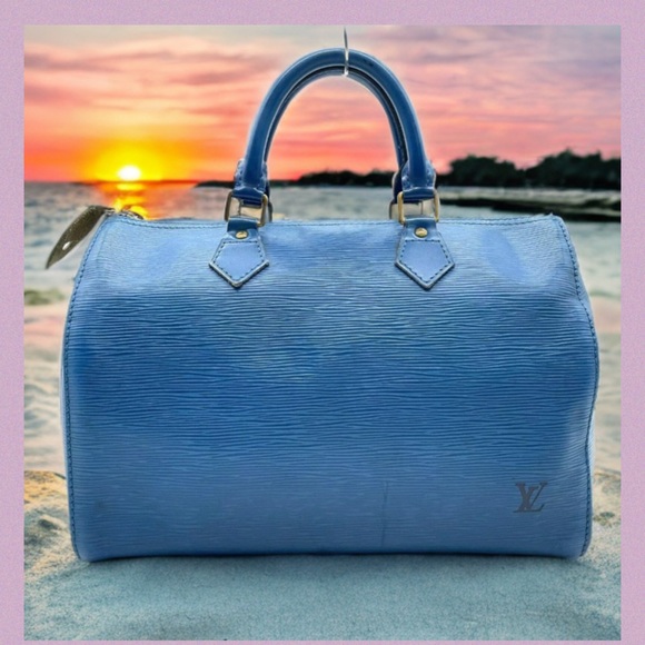 Louis Vuitton Toledo Blue Epi Speedy 30! - Picture 2 of 6